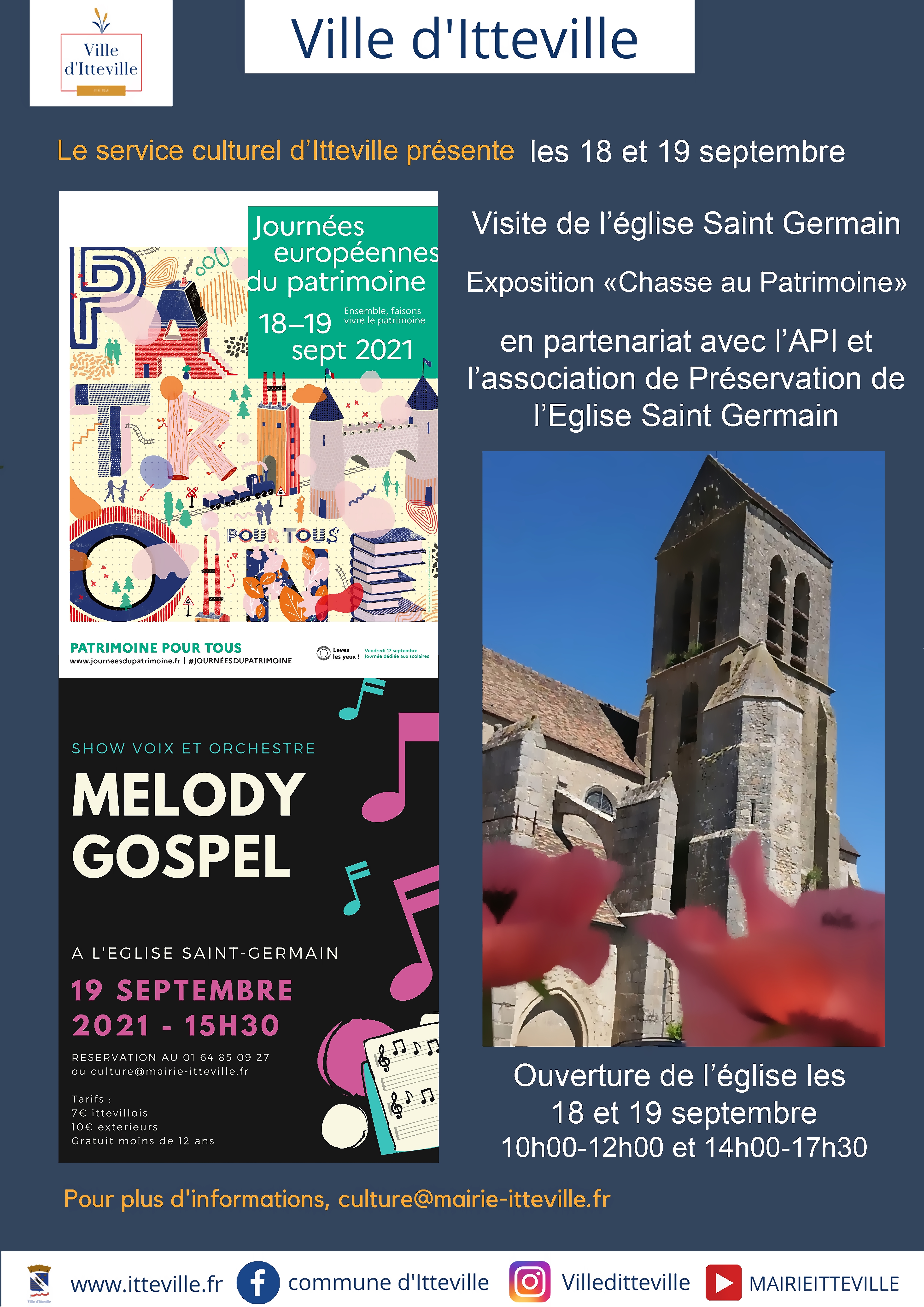 Journées du Patrimoine : Itteville - Affiche 20 Journe CC 81 Es 20 Patrimoine 4 In Pixio 20 Itteville